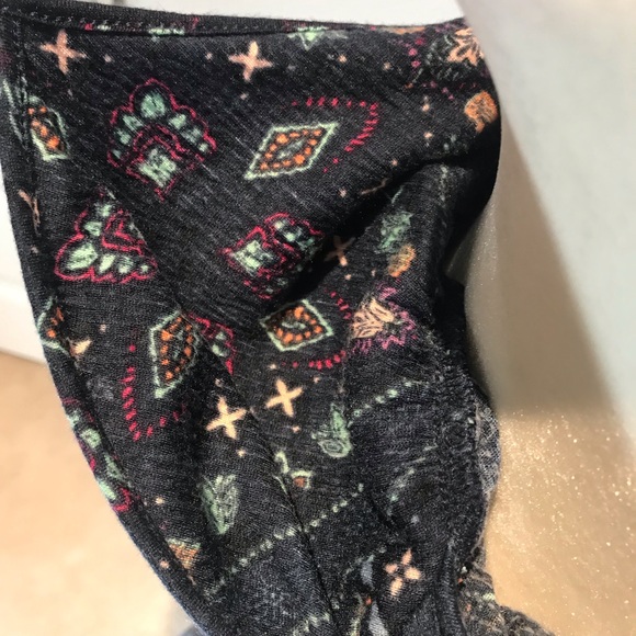 New With Tags! Women’s Sz Small SO Blue Print Sundress Casual Boho V Neck Dress - Picture 5 of 9